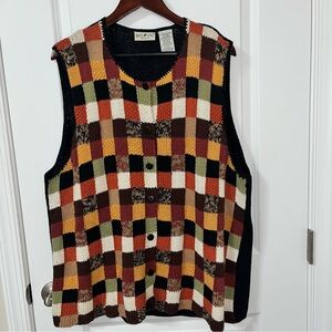 White Stag Women's VTG Button-Up Sweater Vest Knit Office Grandmacore Teacher